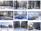 Winter solar Park . Alleys of the Park. Nature. Winter nature. Winter pictures. Snow. Landscape. Collage