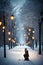 Winter Solitude: Lone Figure in the Snow