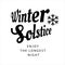winter soltice lettering vector typography. hand drawn calligraphy winter soltice enjoy the longest night letter for background