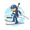 Winter Sport Biathlon Sticker