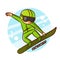 Winter Sport Snowboard Sticker