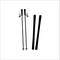 Winter sports pair of ski poles for biathlon vector icons