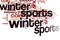 Winter sports word cloud