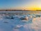Winter St. Petersburg. view of the Spit of Vasilievsky island