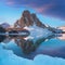 Winter Sunburst peak and lake is located on the Great Divide, on the British Columbia/Alberta border in Canada. Most popular place