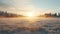 Winter Sunrise In Rural Finland: Anamorphic Lens Scenic Shot