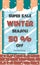 winter super sale on the window.