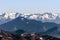 Winter Tatras mountain range from Velka luka hill in Mala Fatra mountains in Slovakia