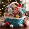 Winter-themed Hamper with Festive Goodies and Decorations