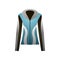 Winter thermo jacket blue color with grey design