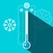 Winter Thermometer Vector Symbol with Cold Temperature