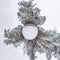 Winter tiny planet in snow covered pinery forest. transformation of spherical panorama 360 degrees. Spherical abstract aerial view