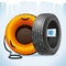 Winter tire and snow tubing