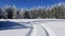 Winter track the frozen landscape - Bohemian