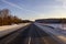 Winter track in the Siberian taiga