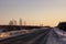 Winter track in the Siberian taiga