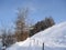 Winter trails for sports and recreation around the artificial reservoir GÃ¼bsensee Guebsensee or GÃ¼bsen Lake above the canyon