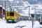 A winter train cable car cold europe ice