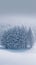 Winter tranquility Snow covered Biei town with minimal pine tree group