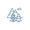Winter trip line icon concept. Winter trip flat  vector symbol, sign, outline illustration.