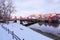 Winter in Trondheim, view of the river Nidelva