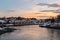 Winter in Trondheim, view of the river Nidelva