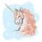 Winter unicorn with pink mane