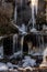 Winter at Varsag waterfall, Harghita county, Romania
