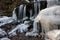 Winter at Varsag waterfall, Harghita county, Romania