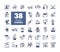 Winter vector isolated icon set. Wintertime