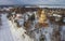 Winter view from above of the Church Of The Savior Of The Miraculous Image