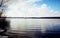 Winter view of Ammersee Bavarian lake near Munich