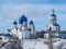 Winter view of Architectural ensemble Holy Bogolubsky Women`s Monastery, in Bogolubovo