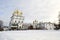 Winter view of the Assumption Cathedral of the Iosifo-Volotsky Monastery of Volokolamsk, Moscow Region