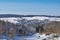 Winter view of Augustusburg, a small town in Mittelsachsen near Chemnitz in Germany