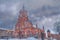 Winter view of the church of the holy rosary in the ancient Russian city of the Golden ring Vladimir