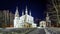 Winter view ensemble of ancient orthodox churches in Veliky Ustyug