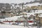Winter view of the exclusive ski resort of St. Moritz on March 06, 2009 in St. Moritz, Engadine valley, Switzerland.