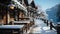 Winter view of Hallstatt village in Austria