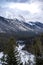 Winter view of Hector Gorge in kootenay national park located in British Columbia Canada