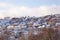 Winter view of houses in Trondheim city Norway