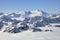 Winter view Kitzsteinhorn peak ski resort, Austria