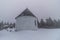 Winter view of Kunstatska kaple chapel in Orlicke hory mountains, Czech Republ