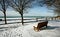 Winter view by the lake