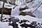Winter view of Lost Canyon Trail stephens falls frozen