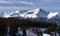 Winter view of Mount Elbert from Historic Leadville Colorado.