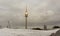 Winter view at Olympiapark Munich Munchen Germany