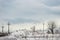 The winter view of Otaru city in Hokkaido Japan 2018