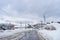 The winter view of Otaru port in Hokkaido Japan 2018