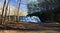 A winter view of Otter Lake Dam, Blue Ridge Parkway, Virginia, USA